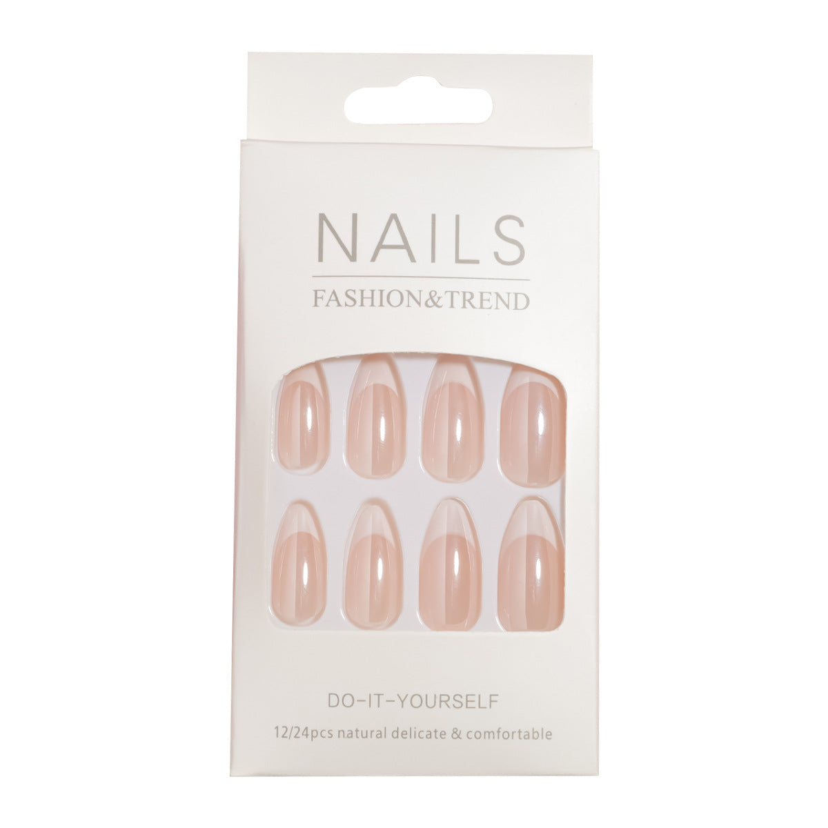 Elegantes French Tip Nagelkunst-Set Brehn