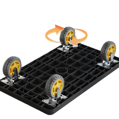 Robuster Plattform-Gepäckwagen mit erhöhtem Sicherheitsgeländer und ergonomischem gepolstertem Griff