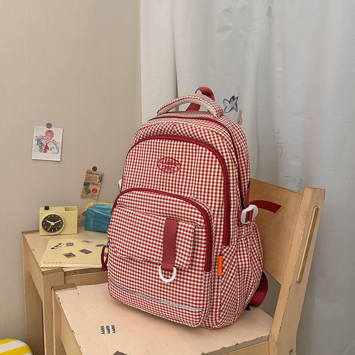 Stylische Schachbrettmuster-Rucksack Brehn 1791205963