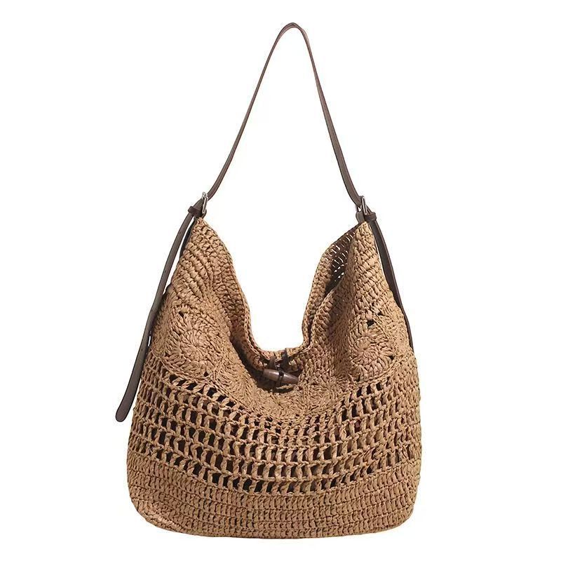 Geflochtene Handtasche mit Robusten Lederträgern Brehn