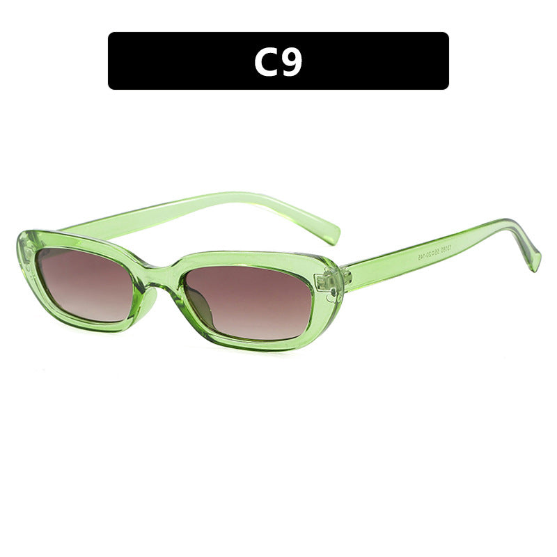 Damen modische Katzenaugen-Sonnenbrille mit transparentem Kunststoffrahmen und UV-Schutz Brehn