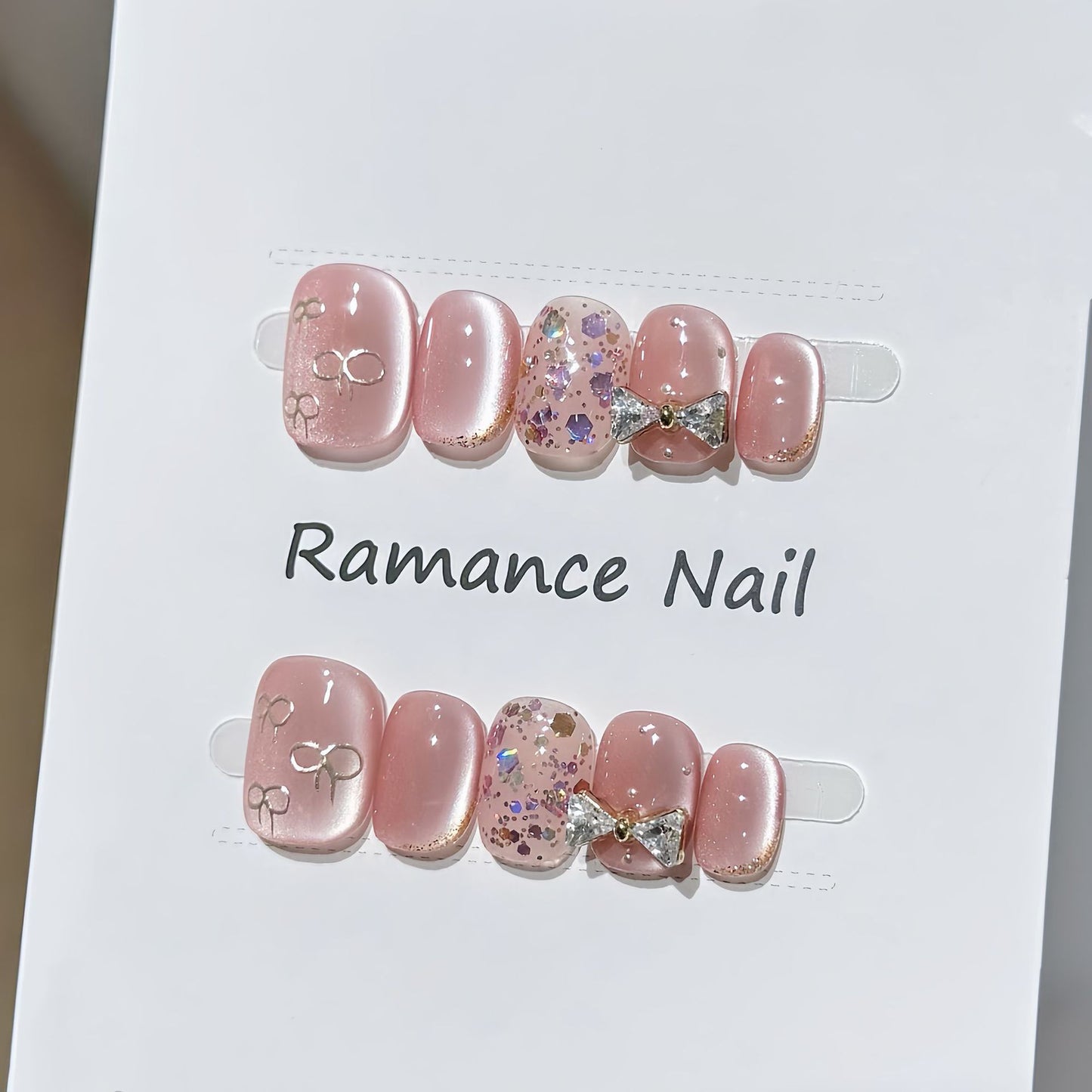 Glamouröse Strass Press-On Nagelset Brehn