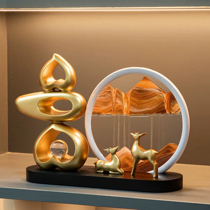 Moderne abstrakte Sandkunstskulptur