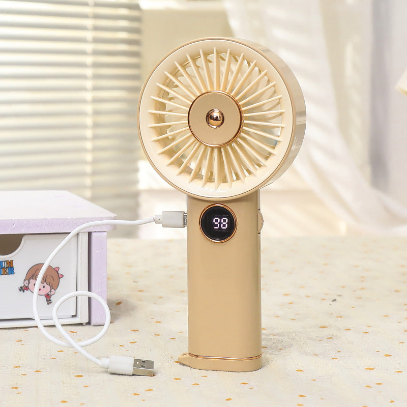 Frauen tragbarer Handventilator mit USB-Ladeoption und intuitivem Design Brehn