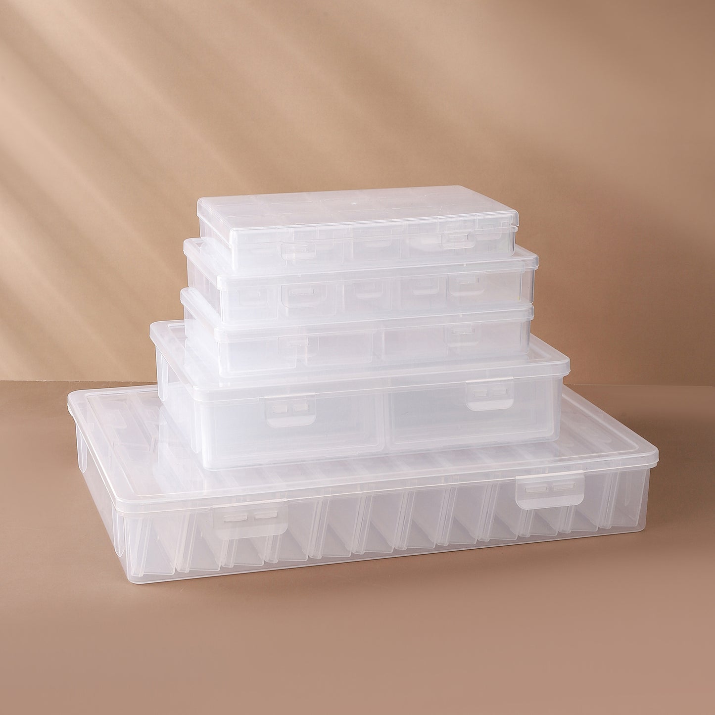 Transparente Mehrfachfach-Bastelaufbewahrungsbox Brehn