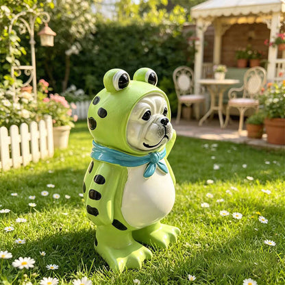Dekorative Hundefigur mit Froschmotiv Brehn