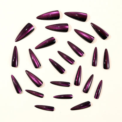 Glänzende Stiletto-Nagelverlängerungen Brehn