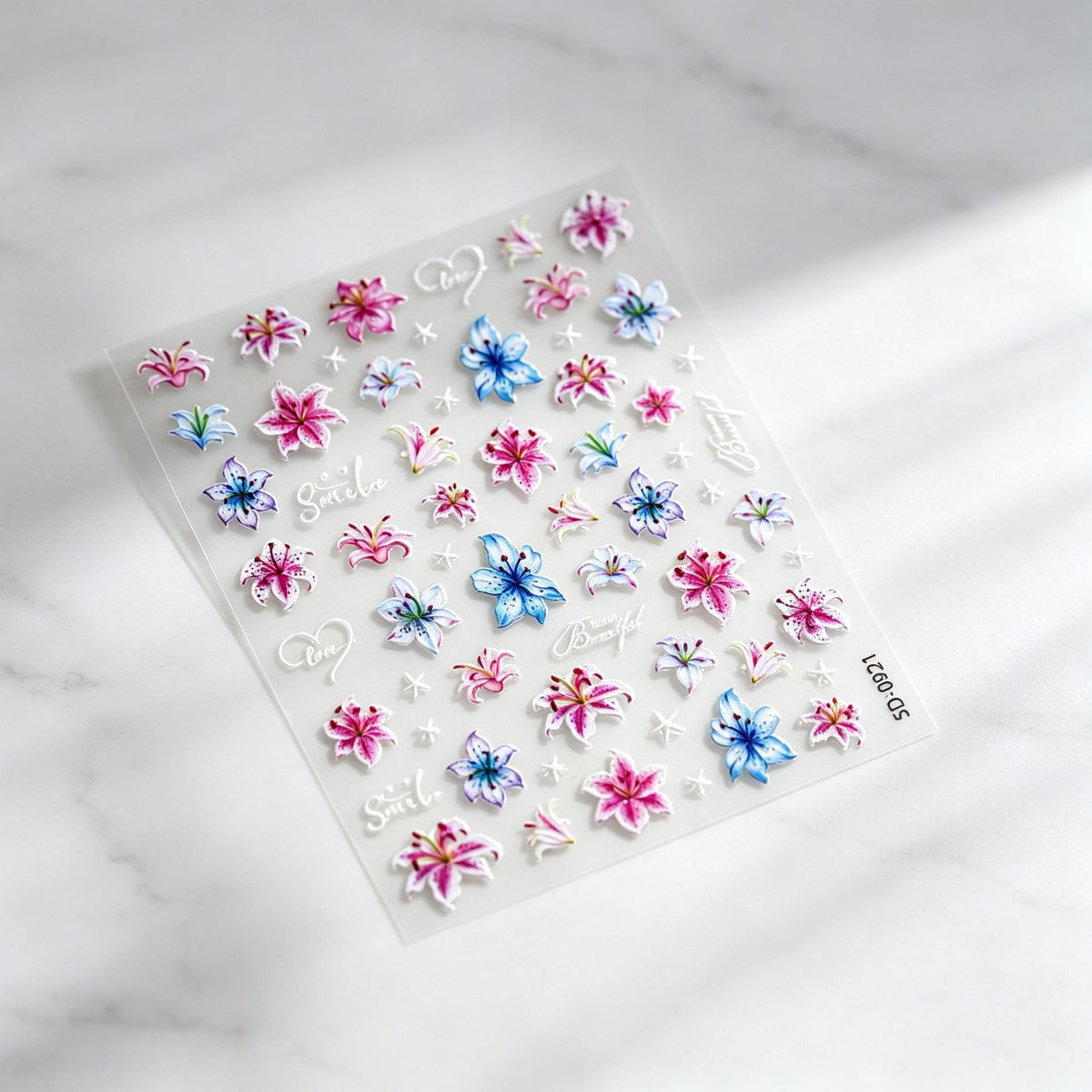 Floral Decorative Nail Art Aufkleber
