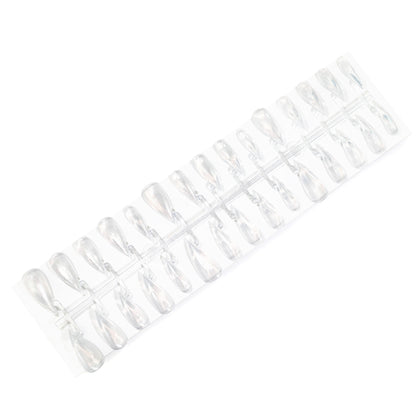 Premium Klare Press-On Nagelset