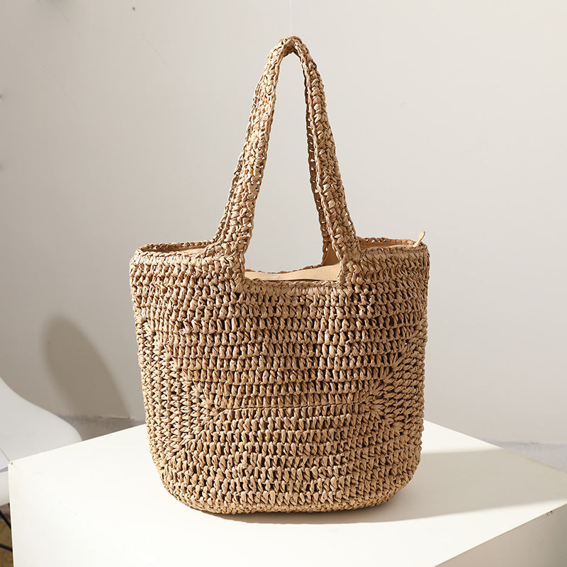 Handgefertigte Basttasche mit Komfortablem Innensack Brehn