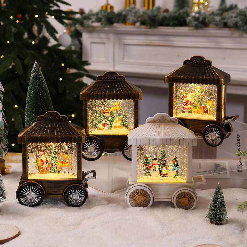 Dekorative Lichter-Laterne mit Schneekugel Brehn