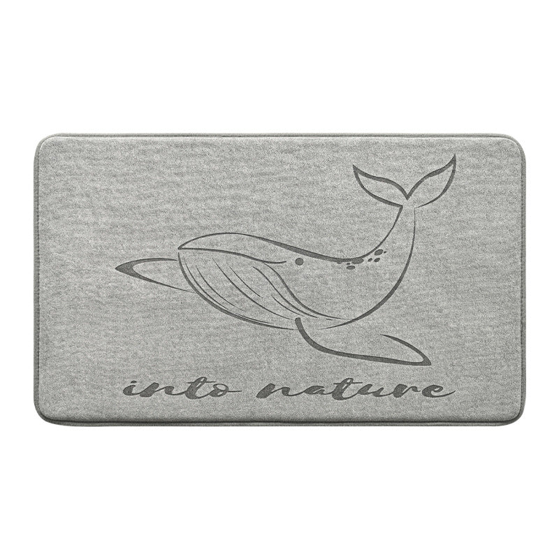 Weicher wal-themed Badezimmermatte Brehn
