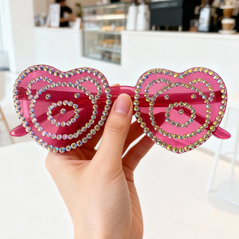 Herzförmige Strass-Sonnenbrille Brehn