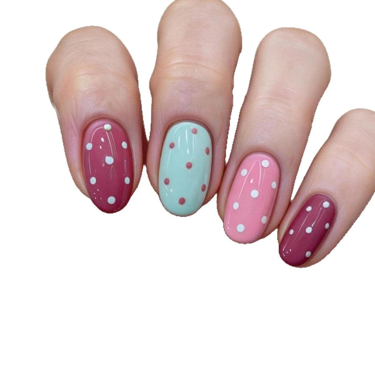 Dekoratives Polka Dot Nagel Art Set