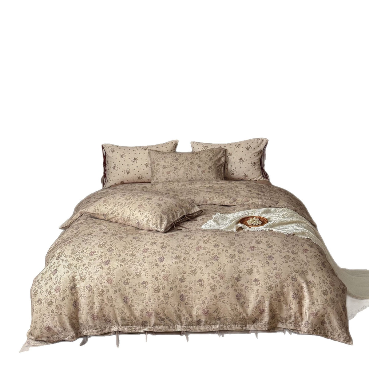 Blumen Baumwolle Percale Bettbezug Set mit Bindeschluss