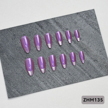 Künstlerisches Press-On-Nagelset mit Kirschblütenmuster Brehn