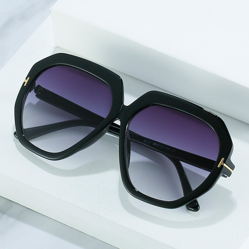 Modebewusste Übergroße Sechseckige Sonnenbrille Brehn