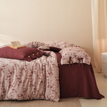 Bettwäsche-Set aus atmungsaktivem Baumwollsatin mit feinem Mosaik‑Kachelprint und Wendefunktion