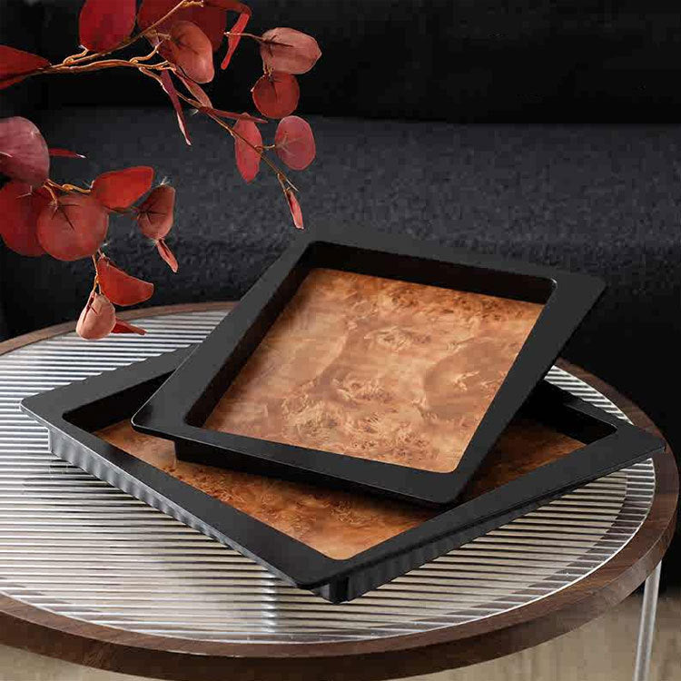 Stylische quadratische dekorative Servierplatte