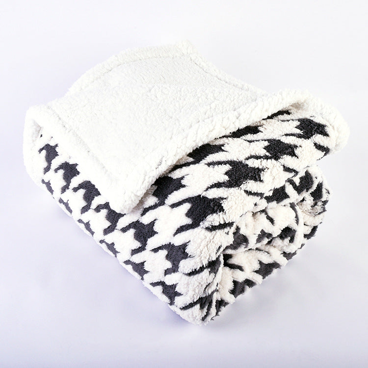 Damen Kuscheldecke mit einzigartigem Hahnentritt-Muster Brehn