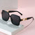 Damen stilvolle quadratische Sonnenbrille mit luxuriösem Schanierdesign Brehn