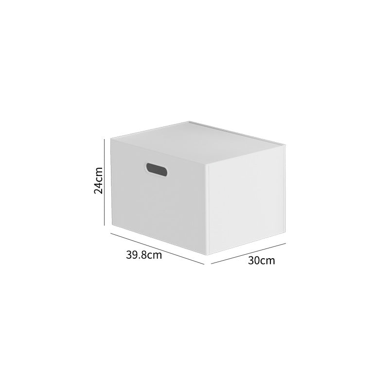 Robuste quadratische Aufbewahrungsbox mit abnehmbarem Deckel und integrierten Grifföffnungen