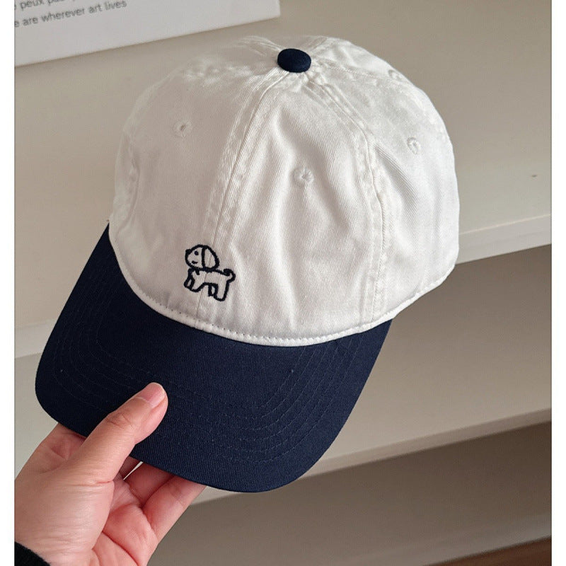 Damen Casual Bestickte Hund Baseballmütze Brehn