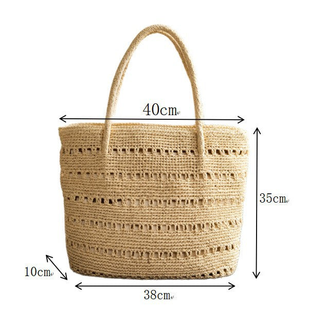 Handgefertigte Strandtasche mit Offenem Gewebemuster Brehn