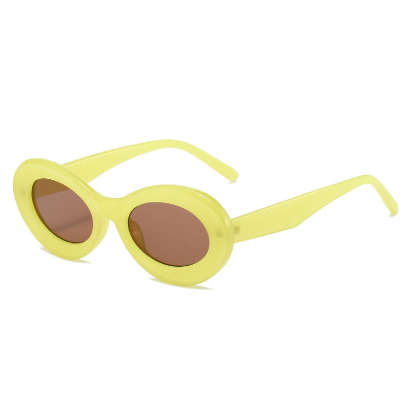 Damen modische Sonnenbrille im ovalen Design Brehn