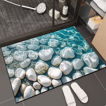 Reflektierender floraler Badematte