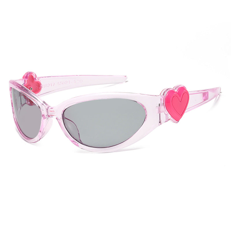 Damen modische Sonnenbrille mit herzförmigem Detail Brehn
