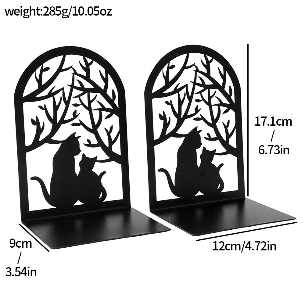 Kat Silhouette dekorative Buchstützen