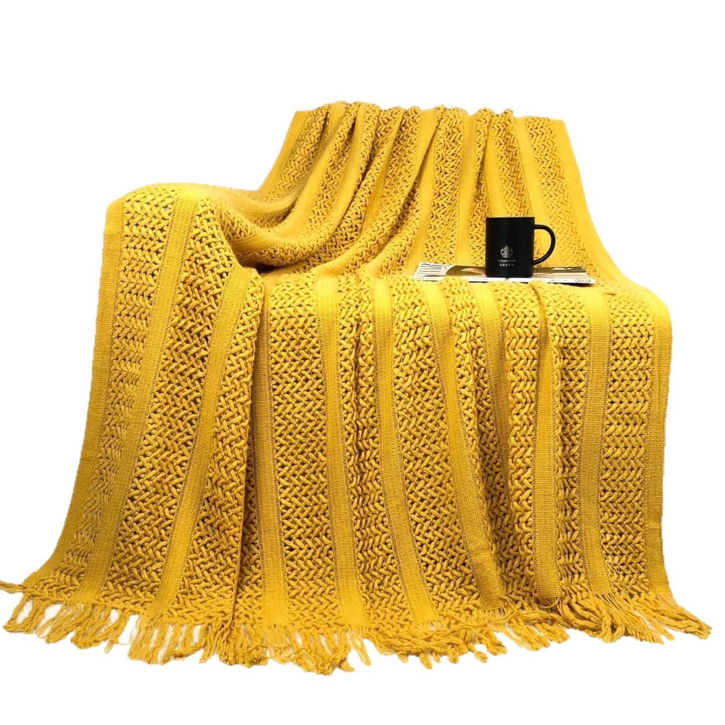 Gemütliche Strickdecke Brehn
