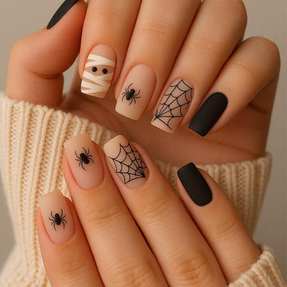Halloween-inspirierte gruselige Nagelkunstverlängerungen Brehn