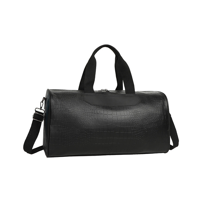 Elegante Reisetasche Aus Robustem Kunstleder mit Krokomuster Brehn