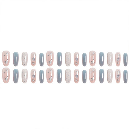 Kunstnagelset mit funkelnden Sternenmotiven Brehn