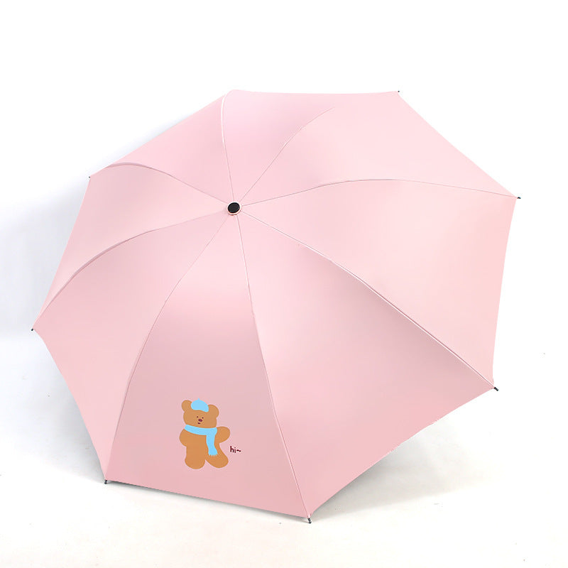 Damen Kinderfreundlicher Regenschirm mit lustigem Bärenmotiv Brehn