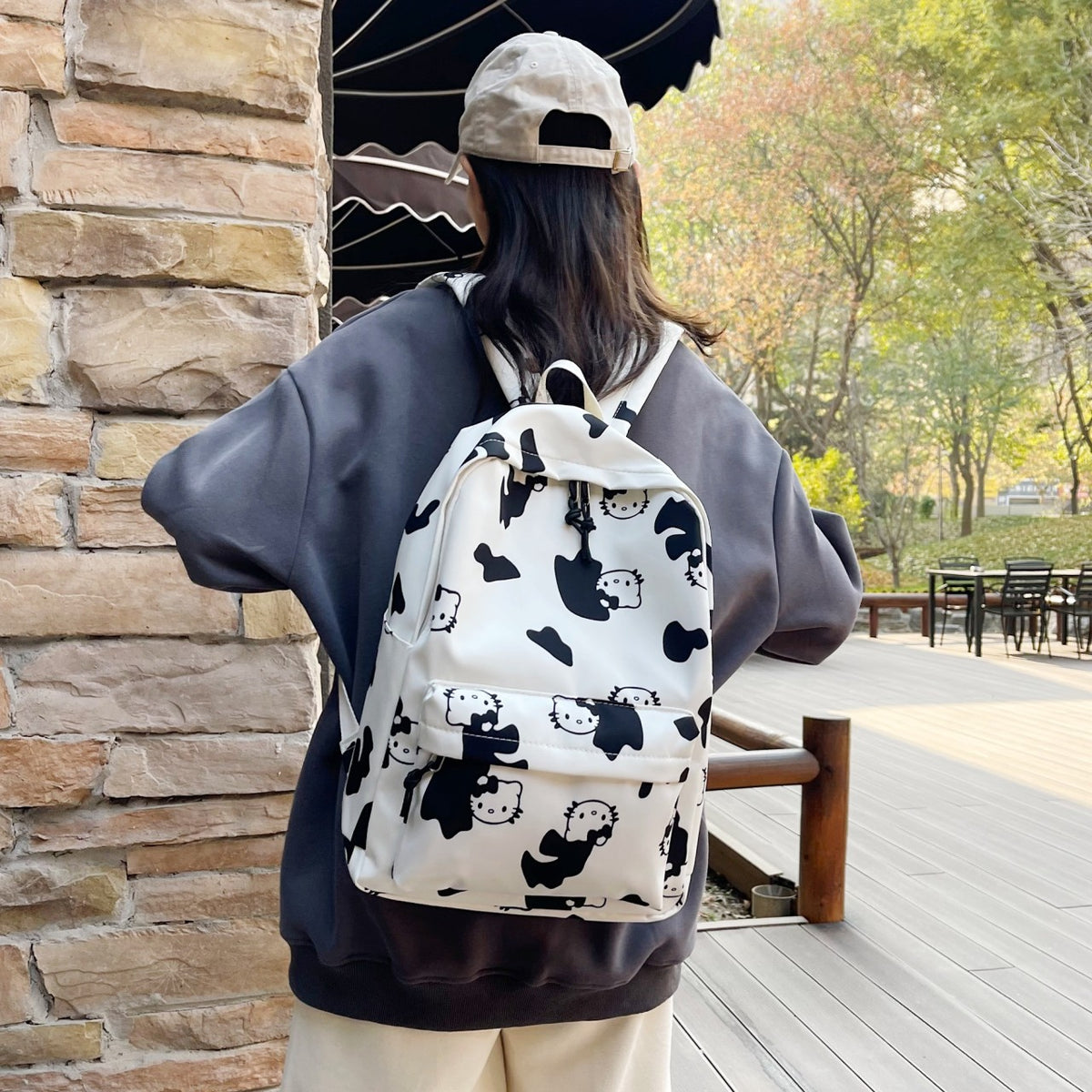 Cartoon-Charakter Druck Rucksack Brehn