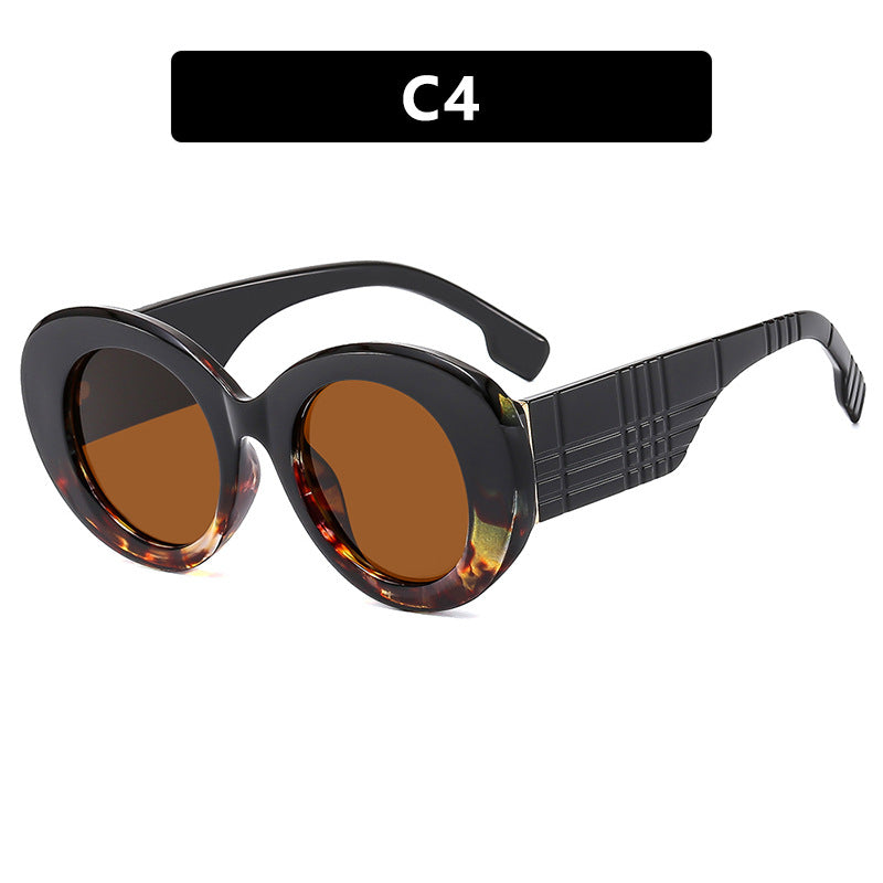 Damen extravagante Sonnenbrille mit kreativem Rahmendesign und schützendem UV-Filter Brehn