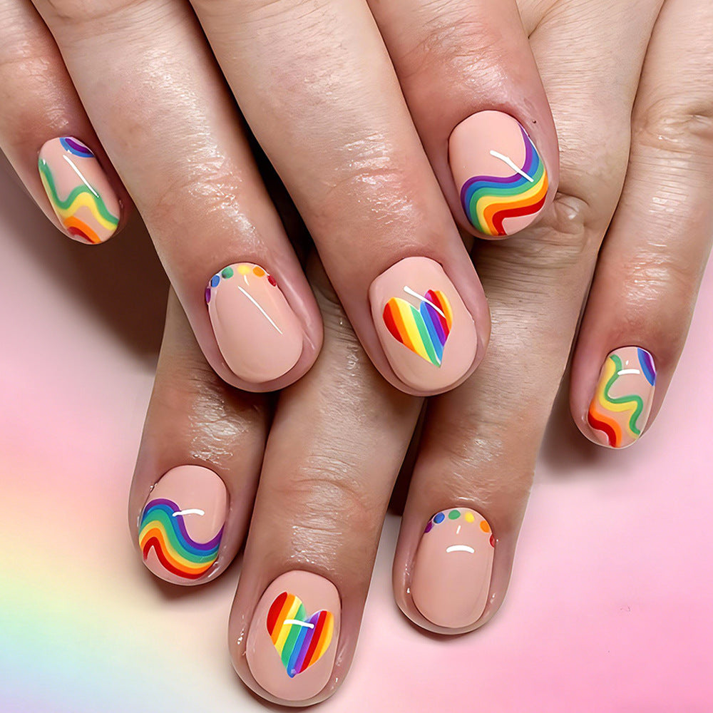 Künstlerisches Regenbogen-Nagelkunst-Set Brehn