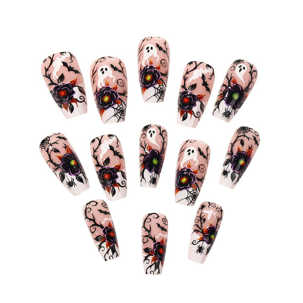 Kunstnägel mit originellem Halloween-Motiv Brehn