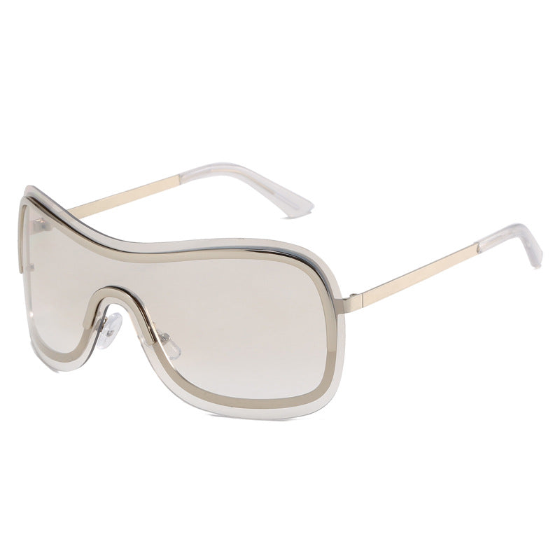 Damen große runde Sonnenbrille mit elegantem Metallrahmen Brehn