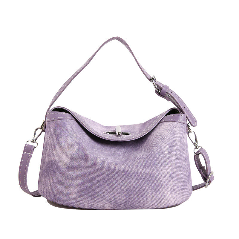 WoStylish Vintage Wildleder Hobo Tasche Brehn