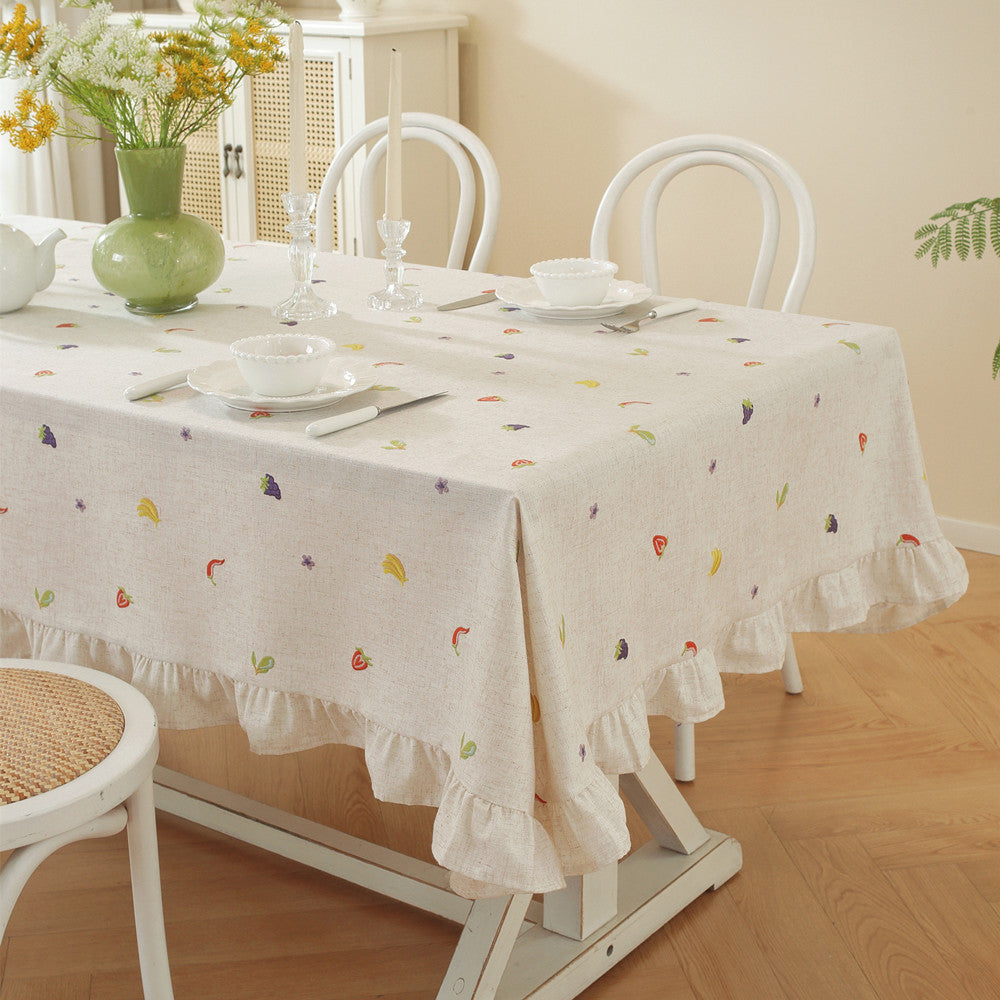 Bestickte Obstdesign Tischdecke