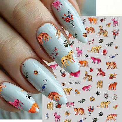 Niedliche Elefant Nagelkunst Aufkleber