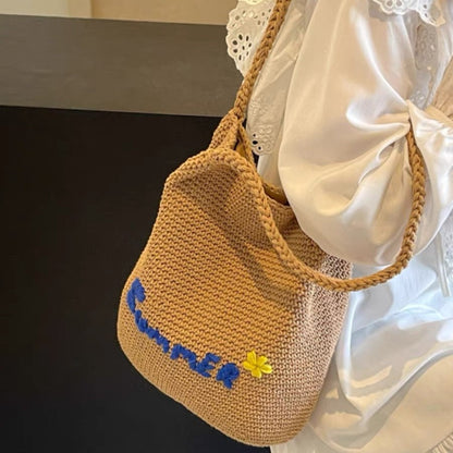 Handgearbeitete Baumwolltasche mit Fröhlichem Sommer-Motiv Brehn