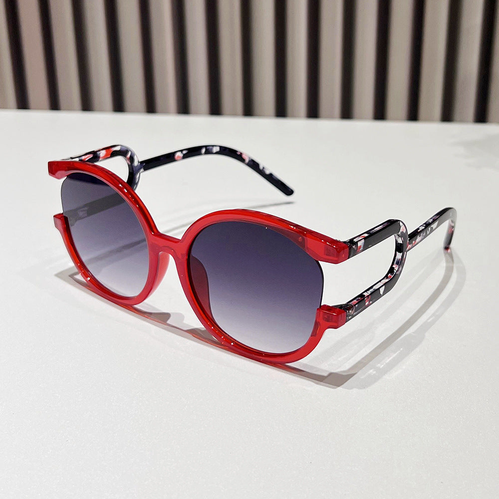 Avant-Garde Zirkuläre Rahmen Sonnenbrille Brehn