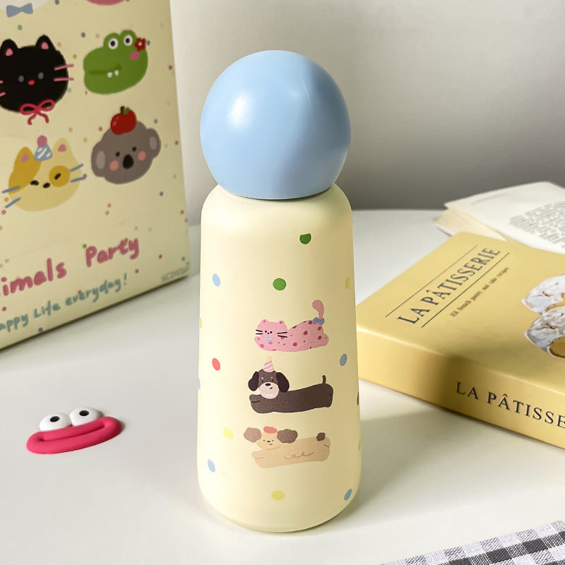Damen Isolier-Trinkflasche mit lustigem Tiermotiv und ergonomischem Design Brehn