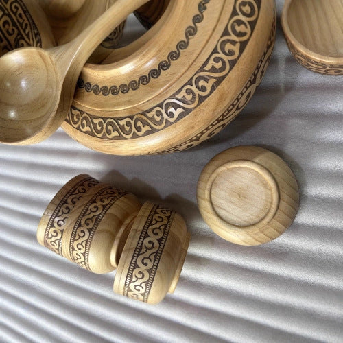 Artisan Holz Servierschalen Set