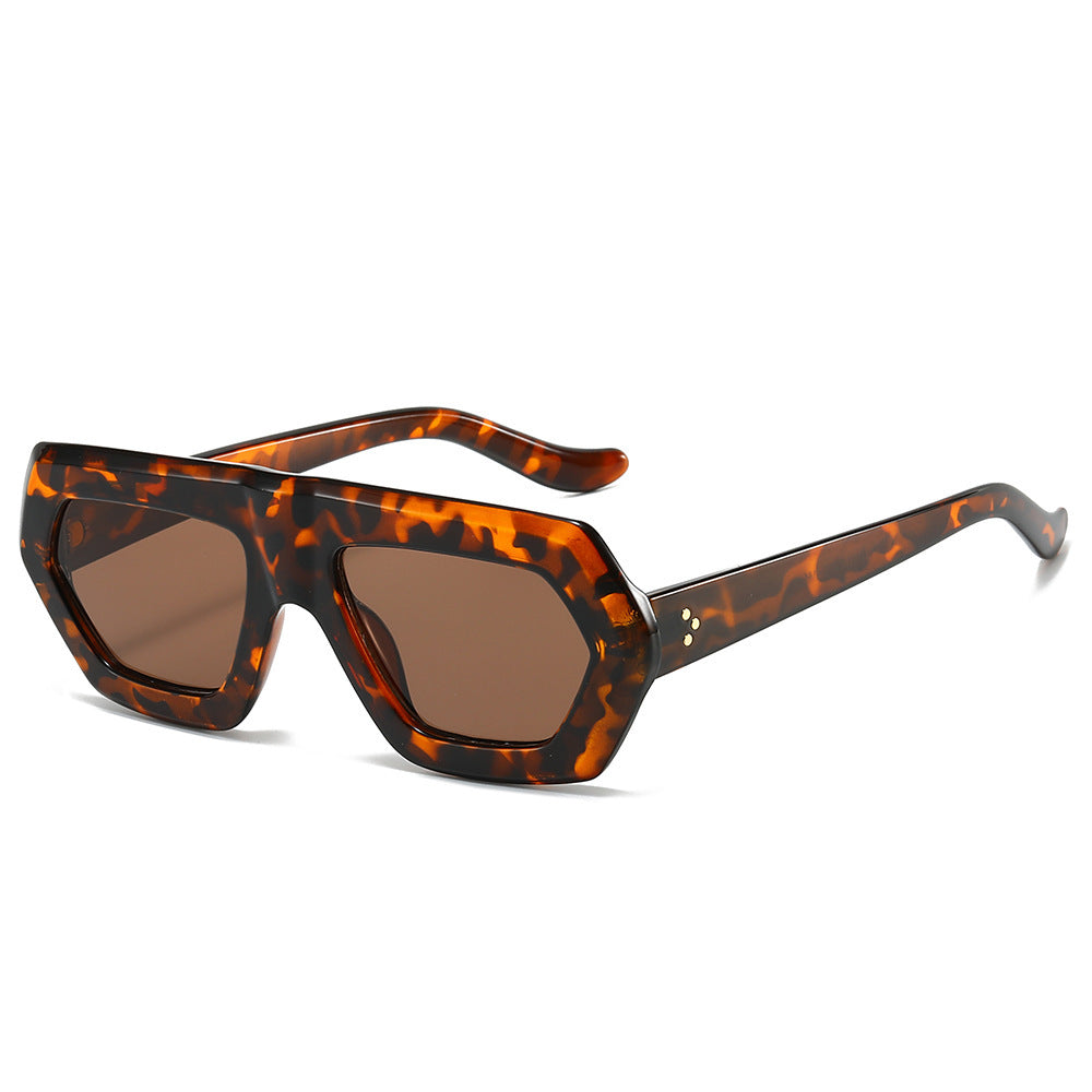 Damen modische optische Brille im extravaganten Hexagon-Design Brehn